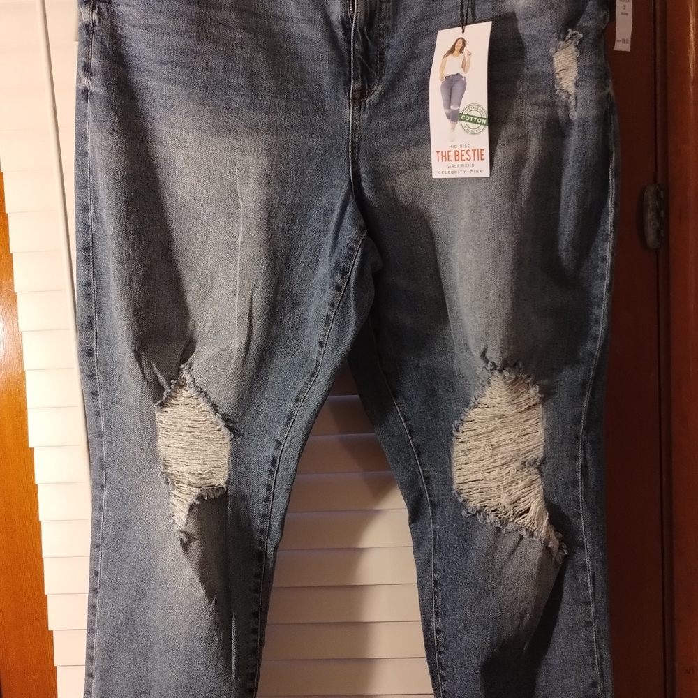 Women's Then Bestie Mid-Rise-girfriend-celebrity pink jeans